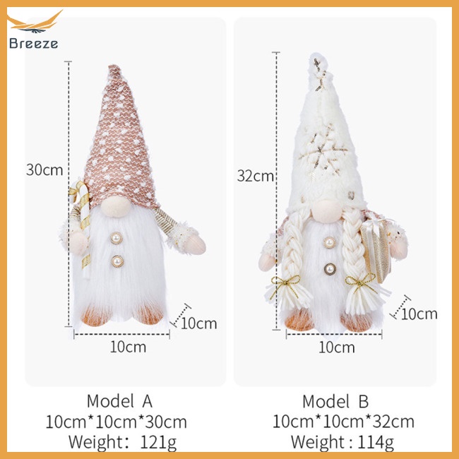 Đồ Chơi Búp Bê Elf Nhồi Bông Râu Dài Gắn Đèn Led Để Bàn Trang Trí Giáng Sinh