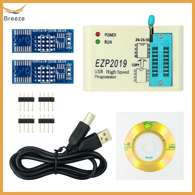 Chip Lập Trình Usb Spi Tốc Độ Cao Ezp2019 Hỗ Trợ 24 25 93 Eeprom 25 Chip Bios + 5 Ổ Cắm