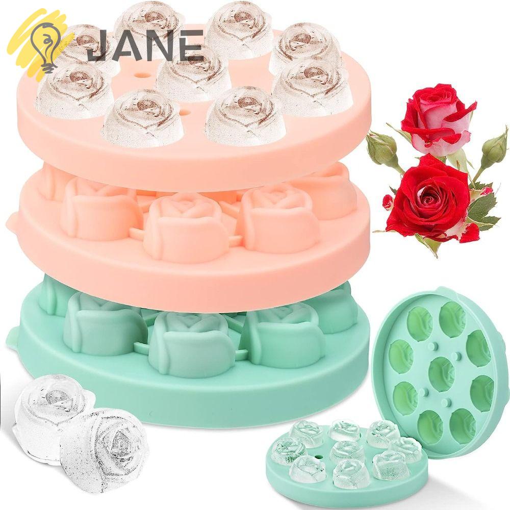 Set 2 Khuôn Silicone Làm Đá Viên Hình Hoa Hồng 3D 1.4 Inch