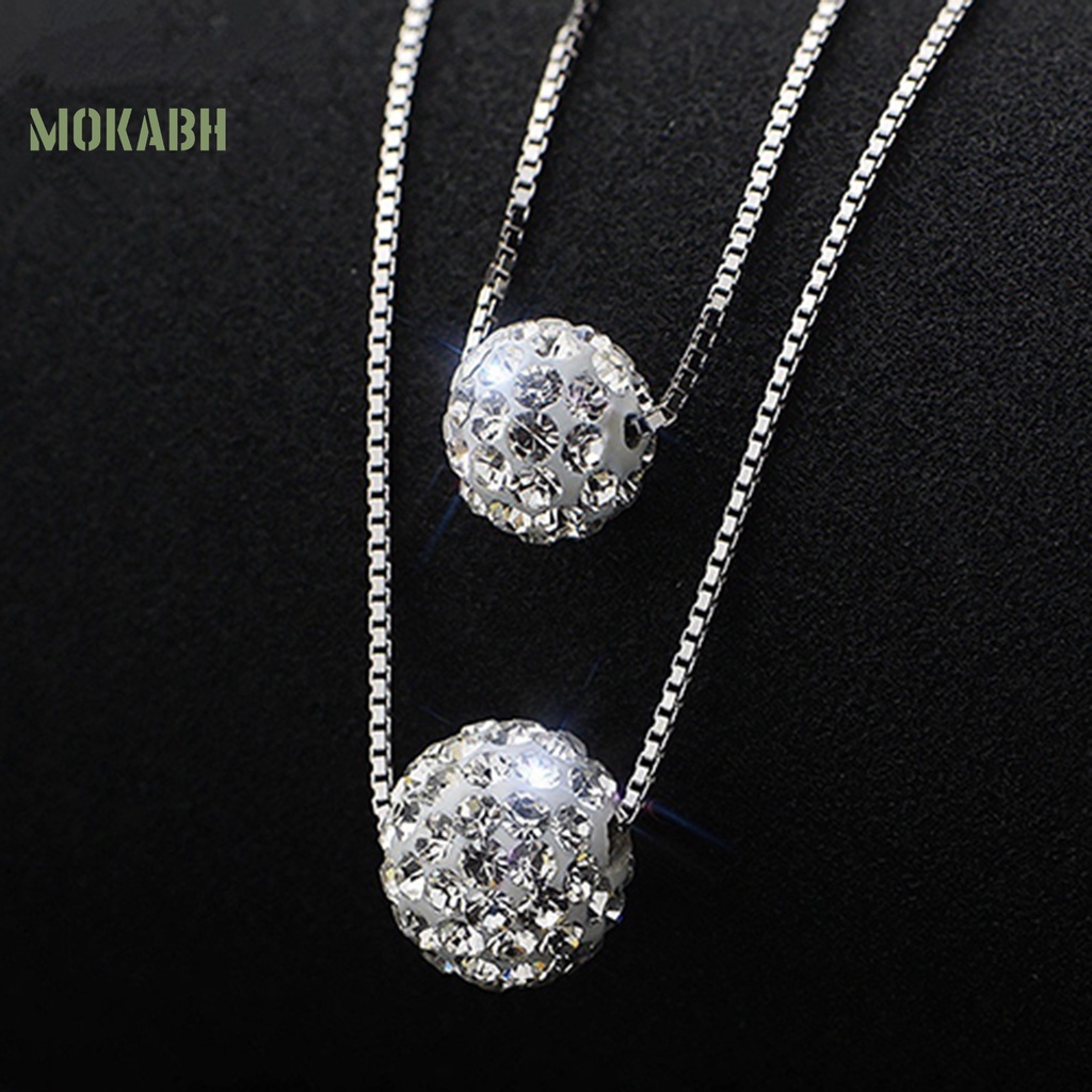 Vòng cổ Hai Lớp Đính Đá Kiểu Dáng Đơn Giản Sang Trọng Cho Nữ