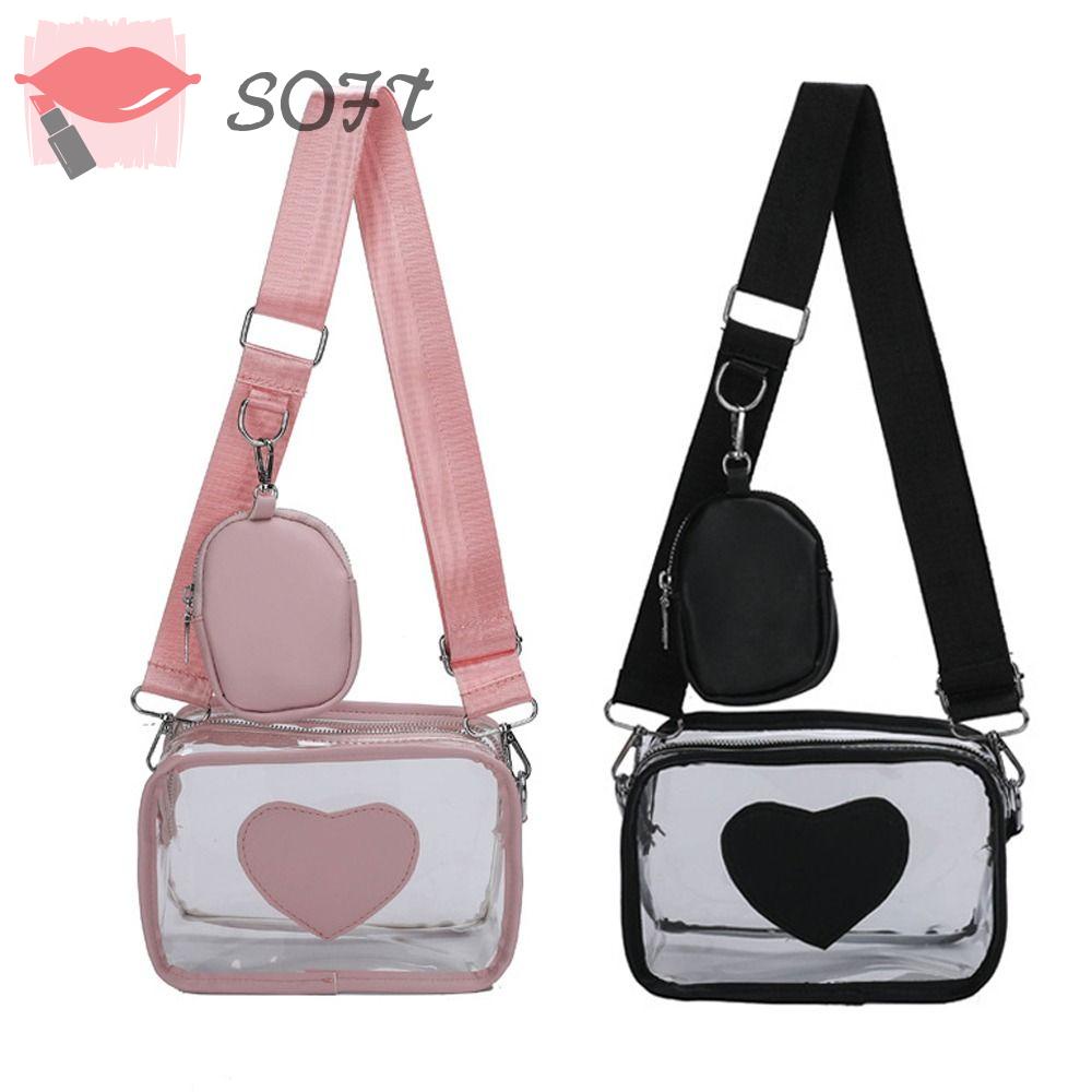 SOFTNESS Túi Xách Trong Suốt Hình Trái Tim