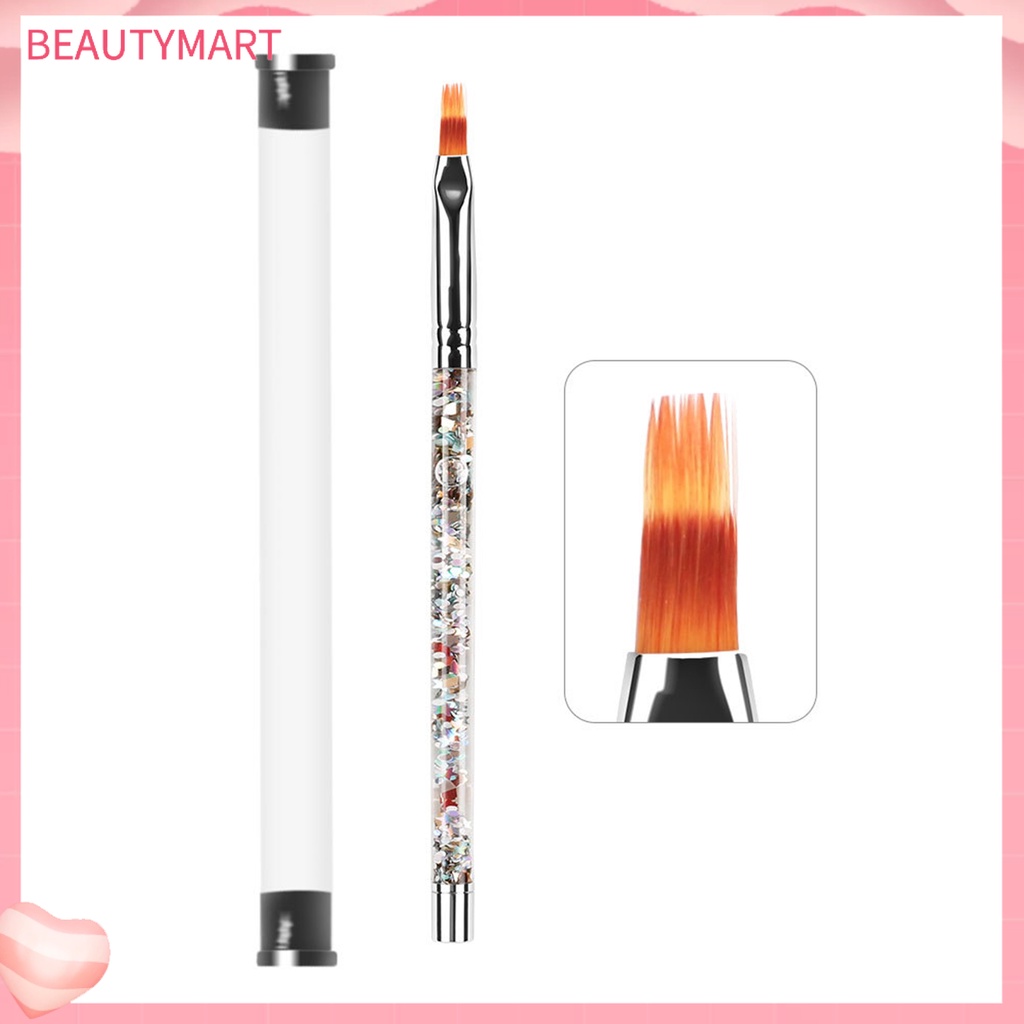 Cọ Vẽ Móng Nghệ Thuật Đầu Dẹt Chất Liệu Nylon Có Thể Tái Sử Dụng