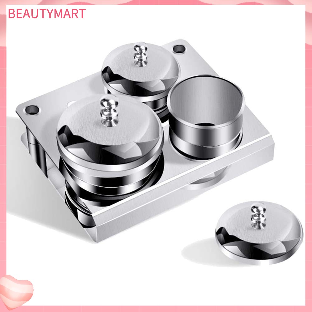 Set 3 Cốc Đựng Bột Làm Móng Acrylic Kèm Giá Đỡ Cọ Tiện Dụng