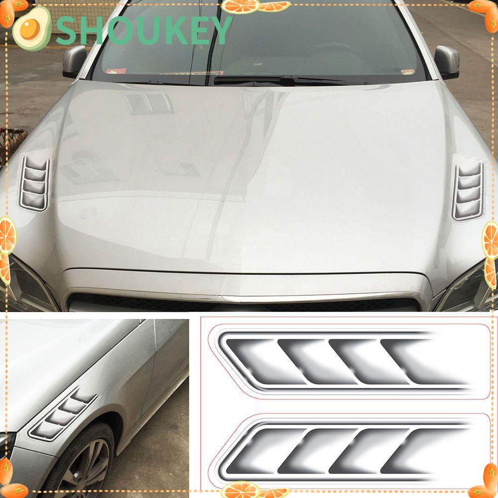 SHOUKEY Sticker Dán Trang Trí Lỗ Thông Gió Xe Hơi Chống Thấm Nước Hình Cá Mập