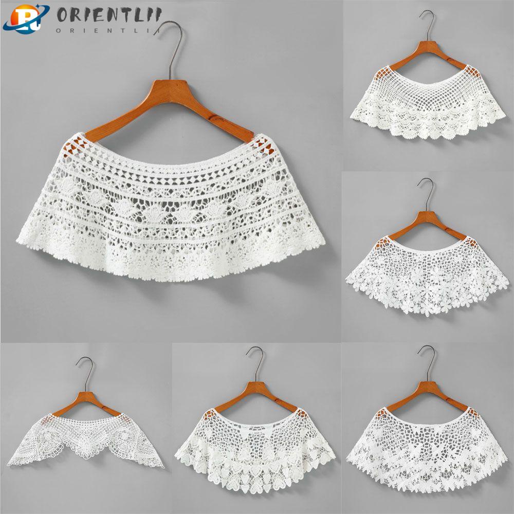 ORIENTLII Áo Khoác Poncho Phối Ren Thời Trang