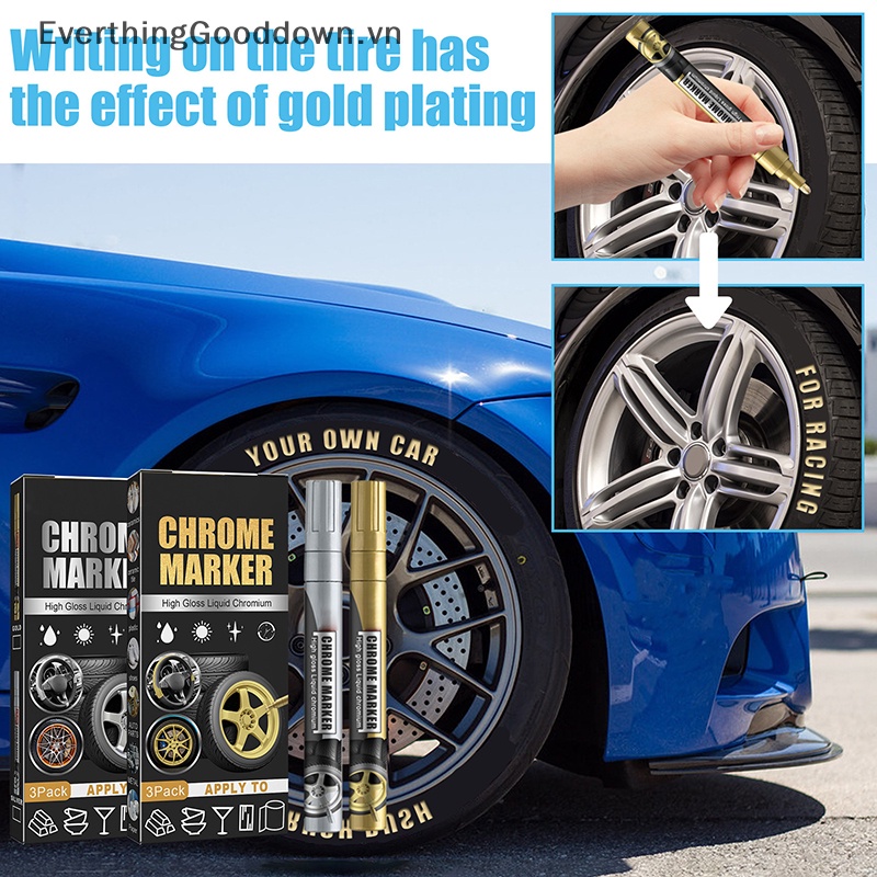 Bộ 3 Bút Lông Đánh Dấu Lốp Xe Hơi Bằng Chrome