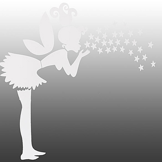 Miếng Dán Tường Tráng Gương Hình Thiên Thần 3D Trang Trí Phòng Ngủ Cho Bé