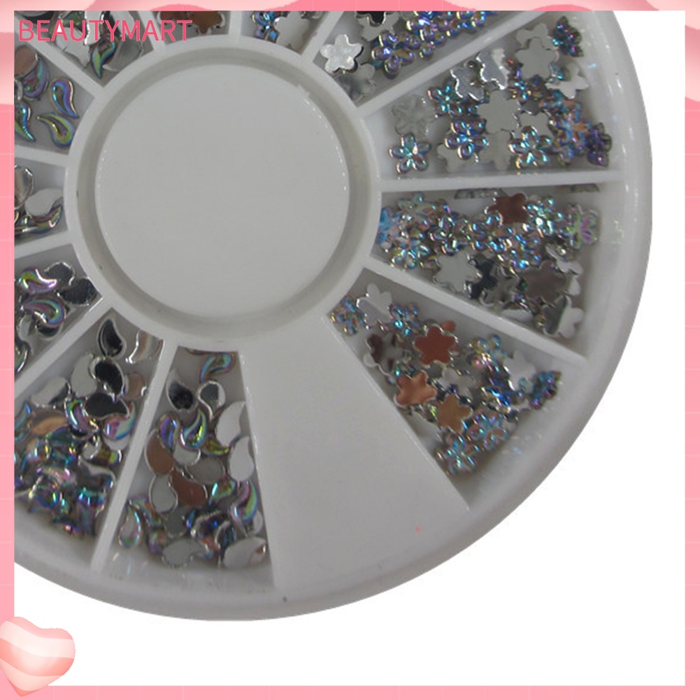 Khay Bánh Xe Đính Đá DIY Thời Trang Dành Cho Trang Trí Móng Tay