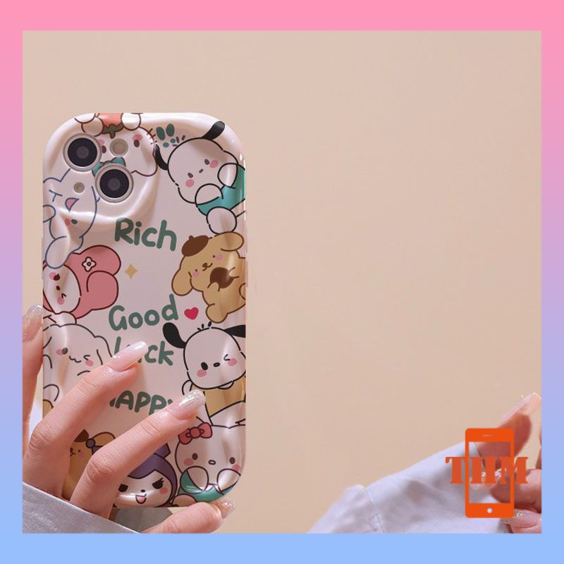 Ốp lưng iphone Phim hoạt hình Pooh Bear Kulomi Pacha Dog Shockproof 3D Wave Edge Protection Camera Silicone Phone Case Cho Iphone 6 / 6S / 6splus / se / 7 / 7plus / 8 / 8plus / X / xs / xsmax / 11 / 12 / 13 / 14 / Plus / Pro Max-228