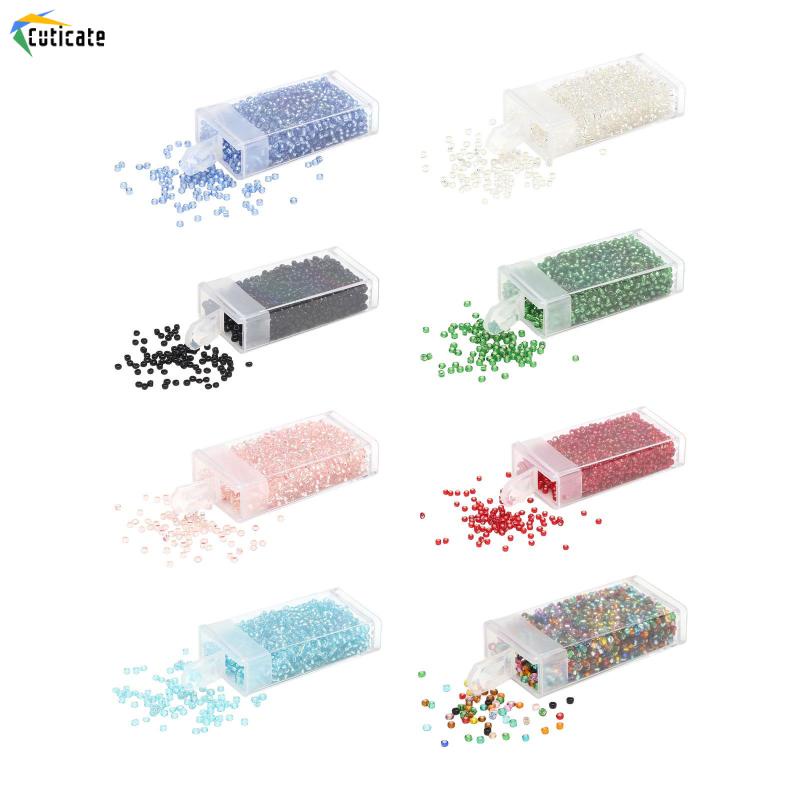 1000 Hạt Thủy Tinh Xâu Chuỗi 2mm Làm Trang Sức Thủ Công DIY