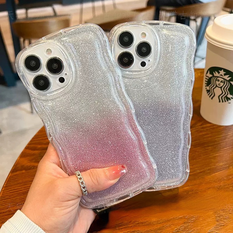 Ốp Điện Thoại TPU Mềm Trong Suốt Màu Sắc Gradient Dành Cho iPhone 14 13 12 11 Pro Max X XR XS 7 8 Plus