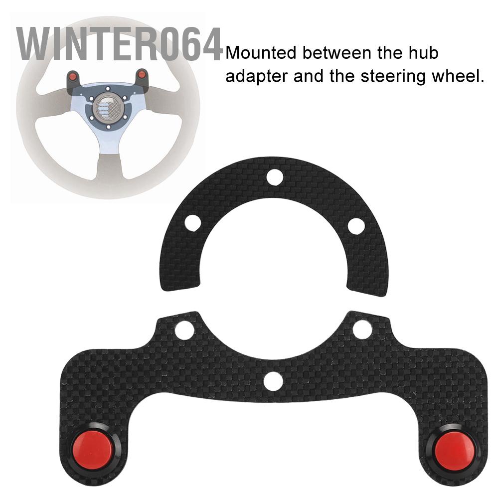 Winter064 Bộ nút còi bên ngoài bằng sợi carbon cho MOMO/OMP/Nardi/Sparco 6 Bu lông Vô lăng