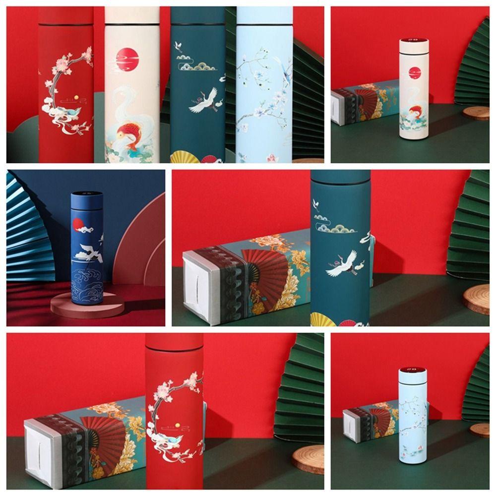 Bình Nước Giữ Nhiệt Bằng Thép Không Gỉ Hai Lớp Có Màn Hình LED Hiển Thị