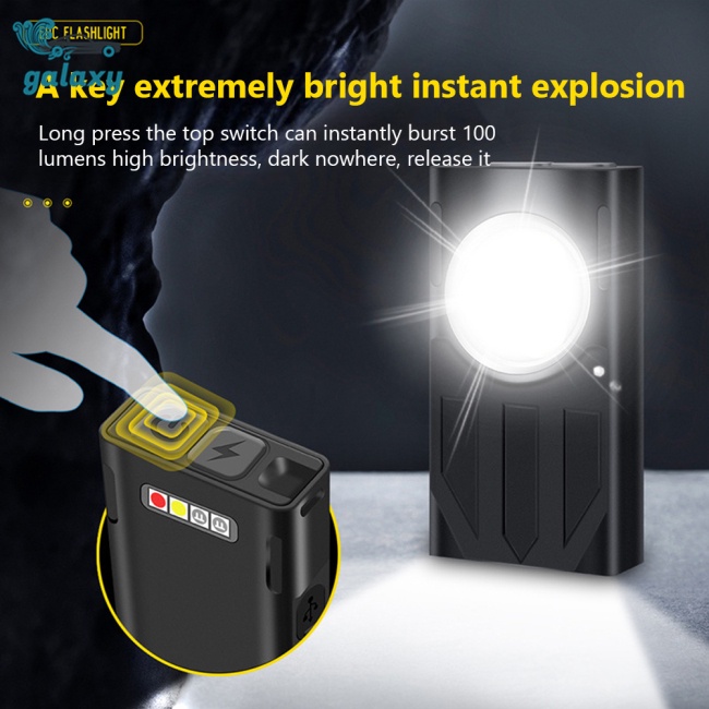 Galaxy Đèn Pin Mini Đa Năng 1100lm Bằng Hợp Kim Nhôm Có Móc Khóa Nam Châm