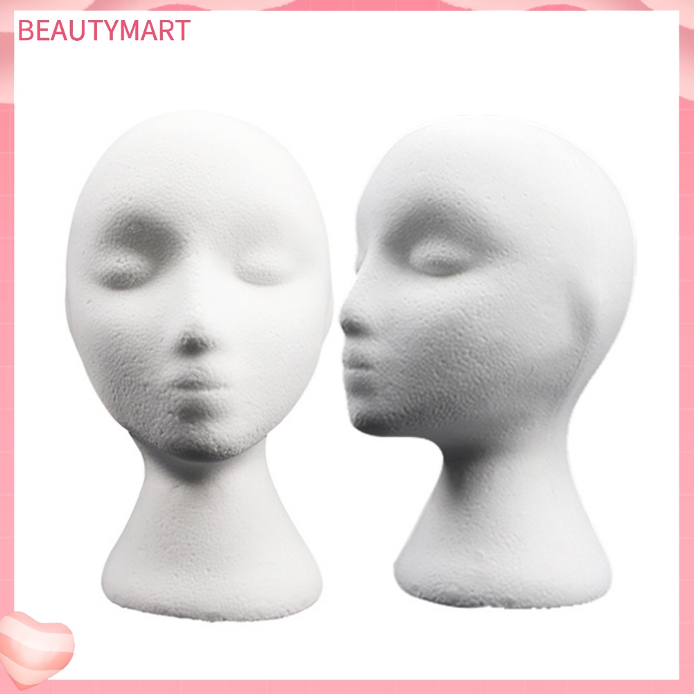 Mô Hình Đầu Xốp Nối Tóc Giả DIY Kèm Giá Đỡ Dành Cho Nữ