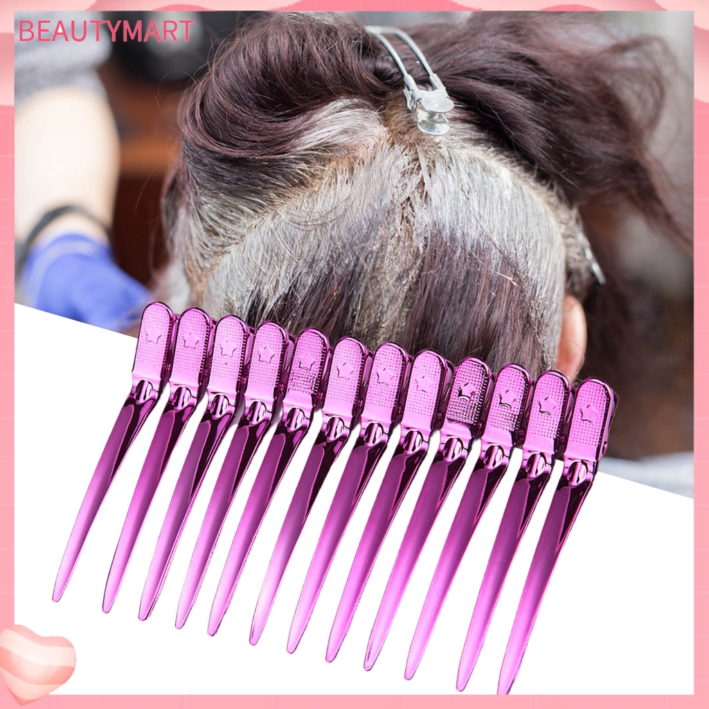 Hộp 12 Kẹp Mỏ Vịt Mạ Điện Đa Năng Dùng Tạo Kiểu Tóc DIY