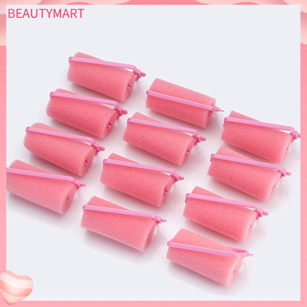 Set 12 Lô Uốn Tóc Xoăn Gợn Sóng Bằng Bọt Biển Làm Đẹp Tiện Lợi