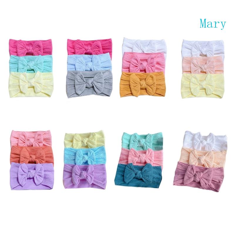 Băng Đô Cài Tóc Chất Liệu Mềm Co Giãn Nhiều Màu Xinh Xắn Cho Bé Gái