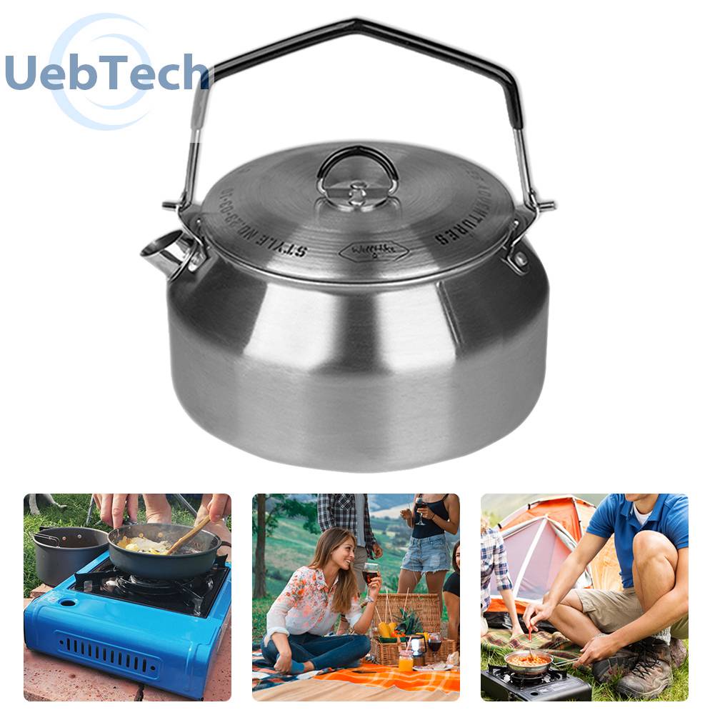 Ấm Đun Nước Mini 1L Có Tay Cầm Chống Bỏng Khi Đi Cắm Trại