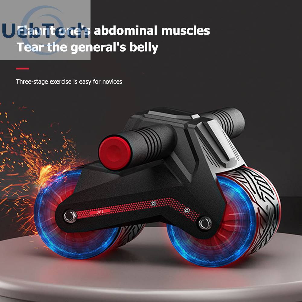 Con Lăn Tập Bụng Kèm Đệm Đầu Gối Màu Sắc Ngẫu Nhiên An Toàn Không Ồn