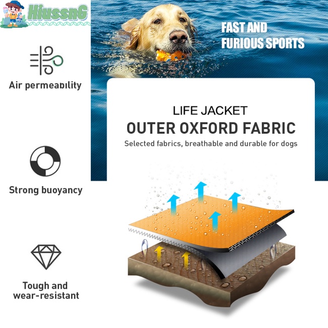 Áo Phao Cứu Hộ Dành Cho Chó Đi Bơi