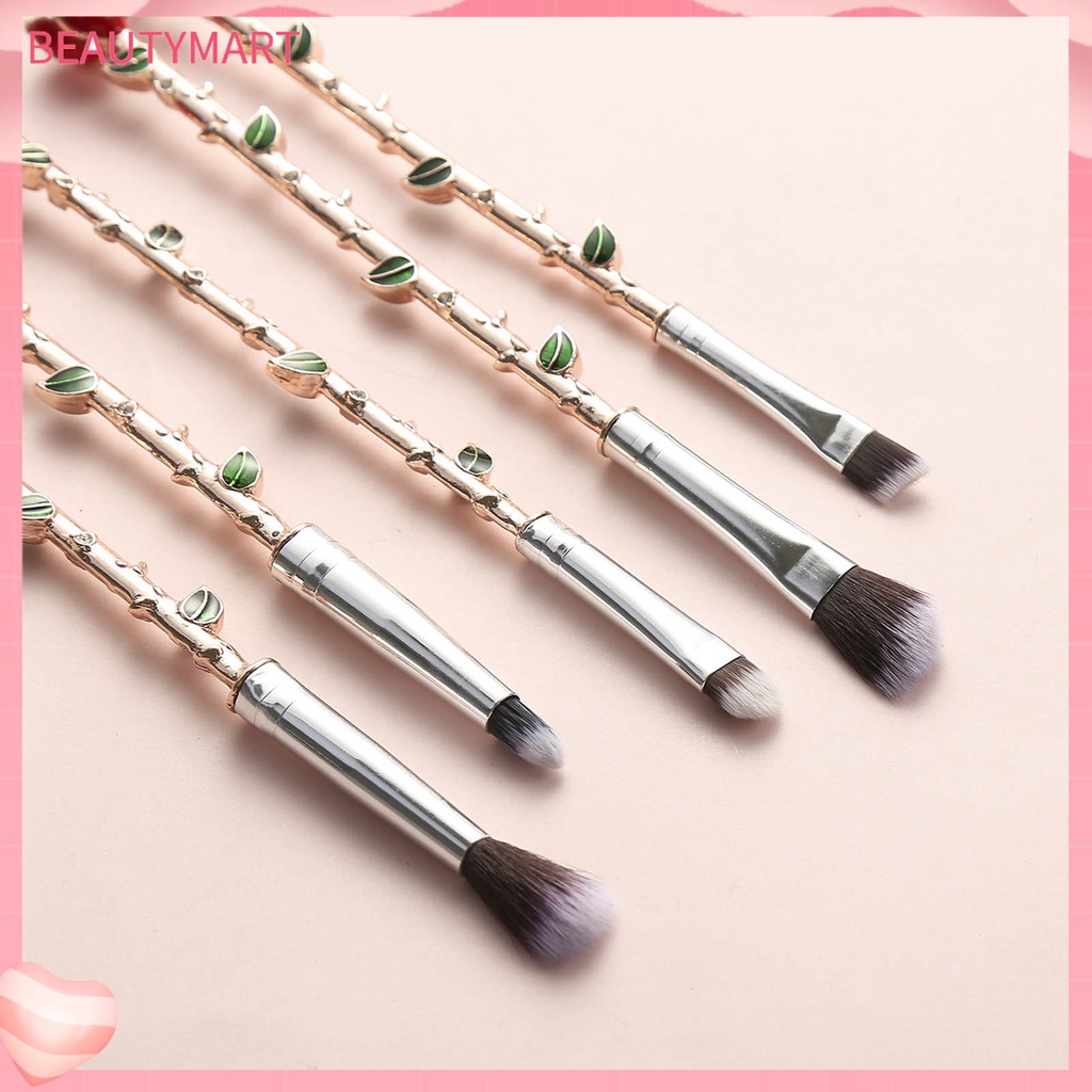 Set 5 Cọ Trang Điểm Làm Đẹp Chống Trượt Hình Hoa Hồng Dành Cho Nữ