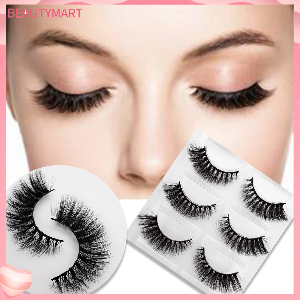 Bộ 5 Cặp Lông Mi Giả Ba Chiều Làm Bằng Lông Chồn Thủ Công Dành Cho Bạn Nữ