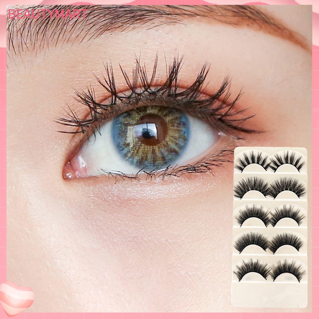 Bộ 5 Cặp Lông Mi Giả 807 / M14 / C3 / DC012 / W10 Có Thể Tái Sử Dụng