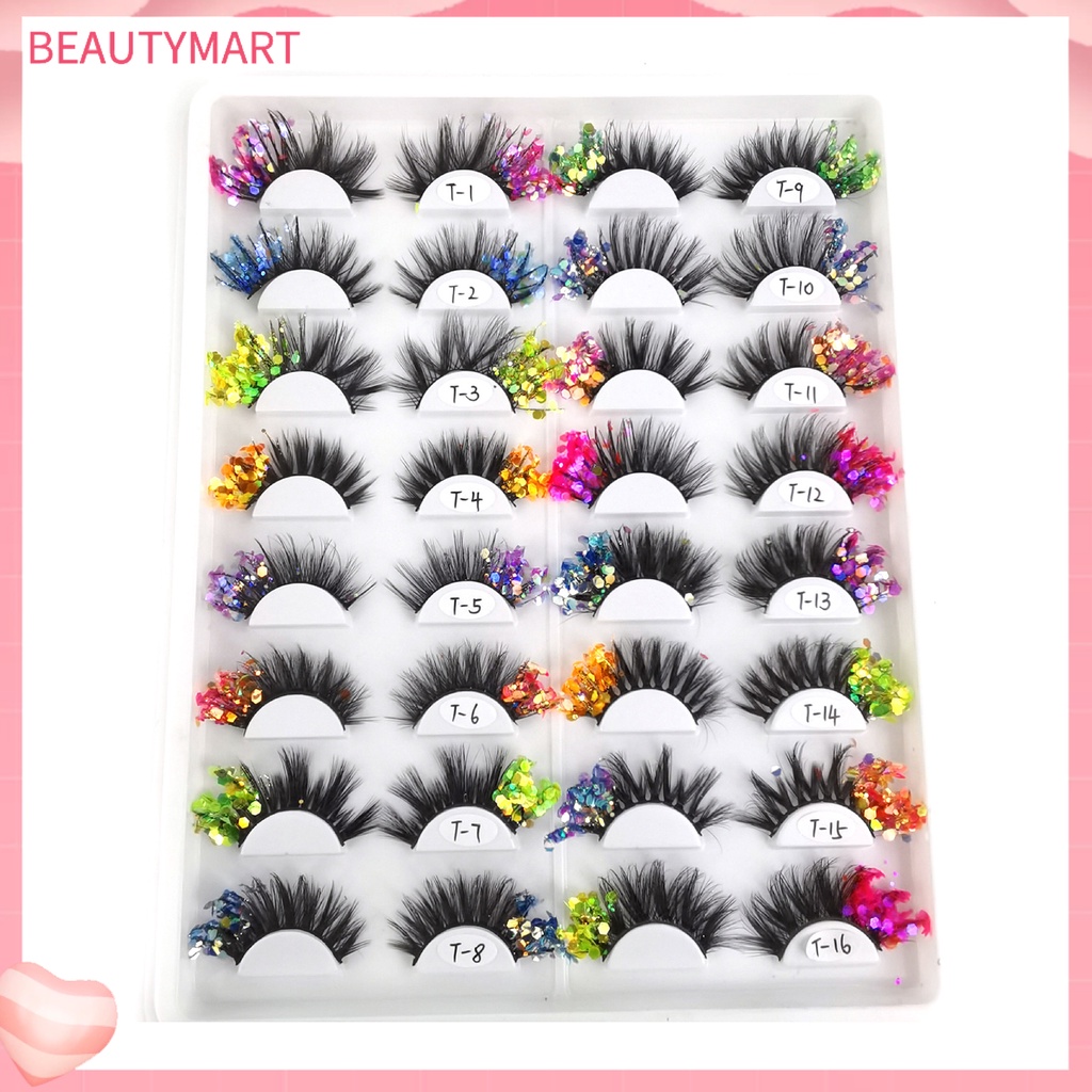 1 Cặp Lông Mi Giả beautymart Hiệu Ứng 3D Chuyên Nghiệp Dành Cho Nữ