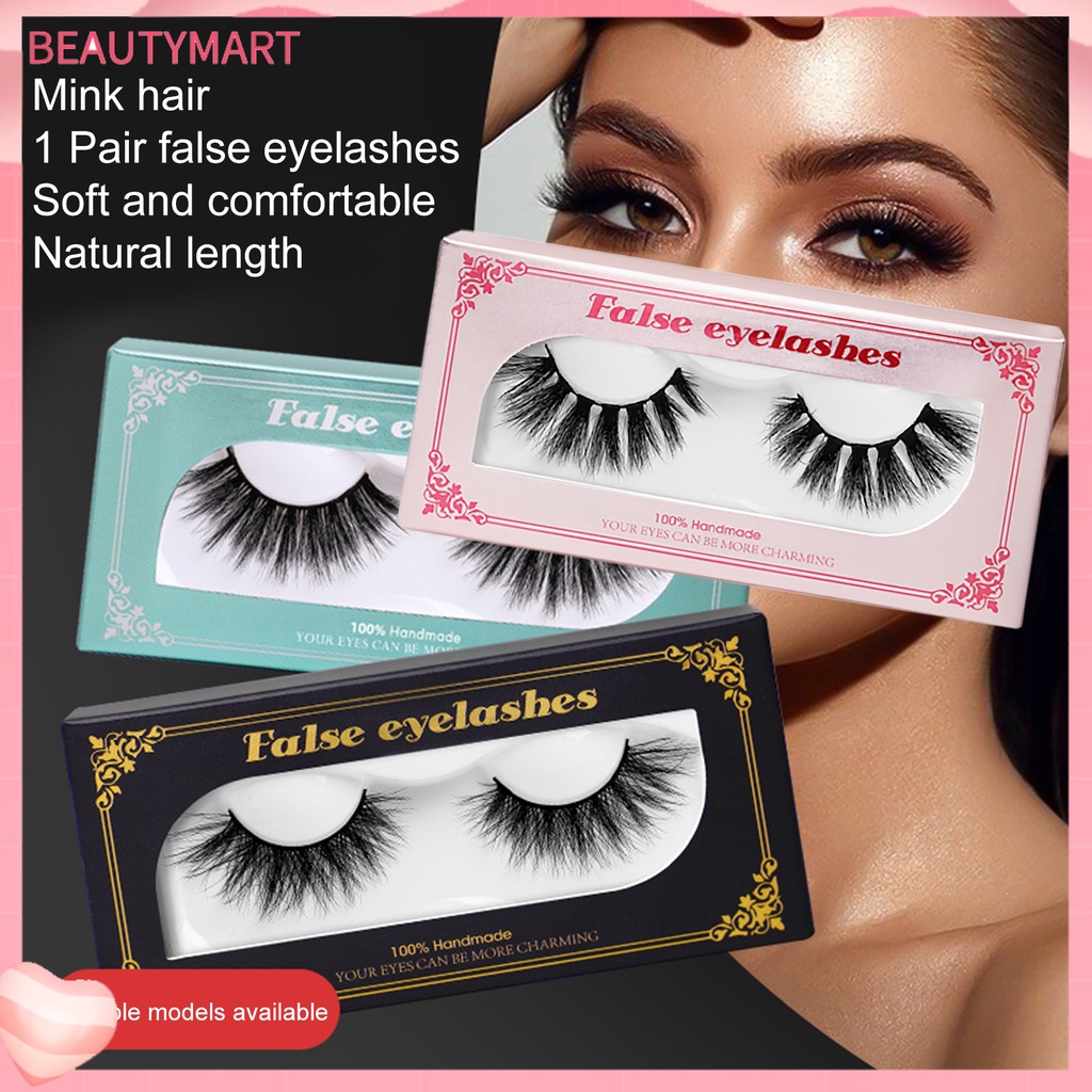 1 Cặp Lông Mi Giả 3D Xoăn Tự Nhiên Có Thể Tái Sử Dụng