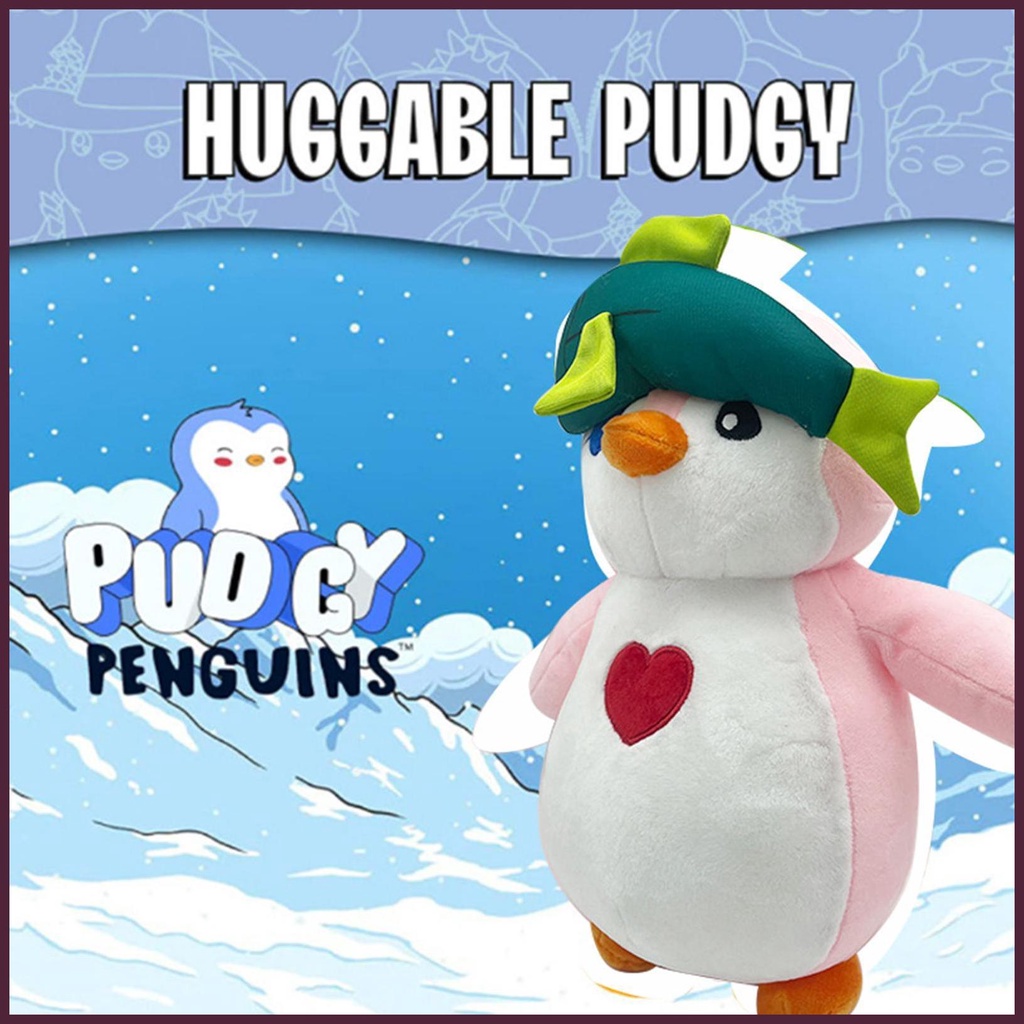 Thú Nhồi Bông Hình Chim Cánh Cụt Mũ Cá Dễ Thương Cho Bé