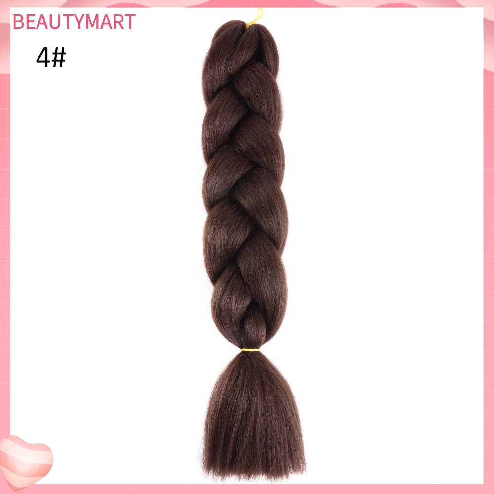 Bím Tóc Giả Bằng Sợi Tổng Hợp Màu Trơn Phong Cách Châu Phi