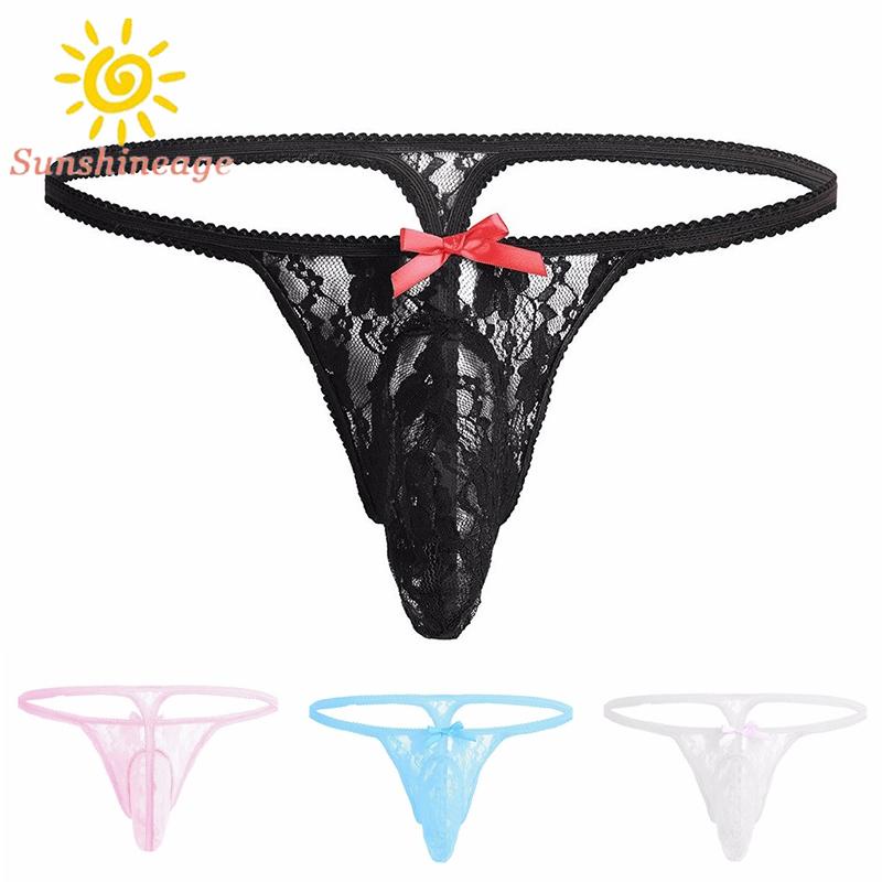 Quần Lót Ren Hoa Trong Suốt Lưng Thấp Thiết Kế Quyến Rũ Cho Nam Giới