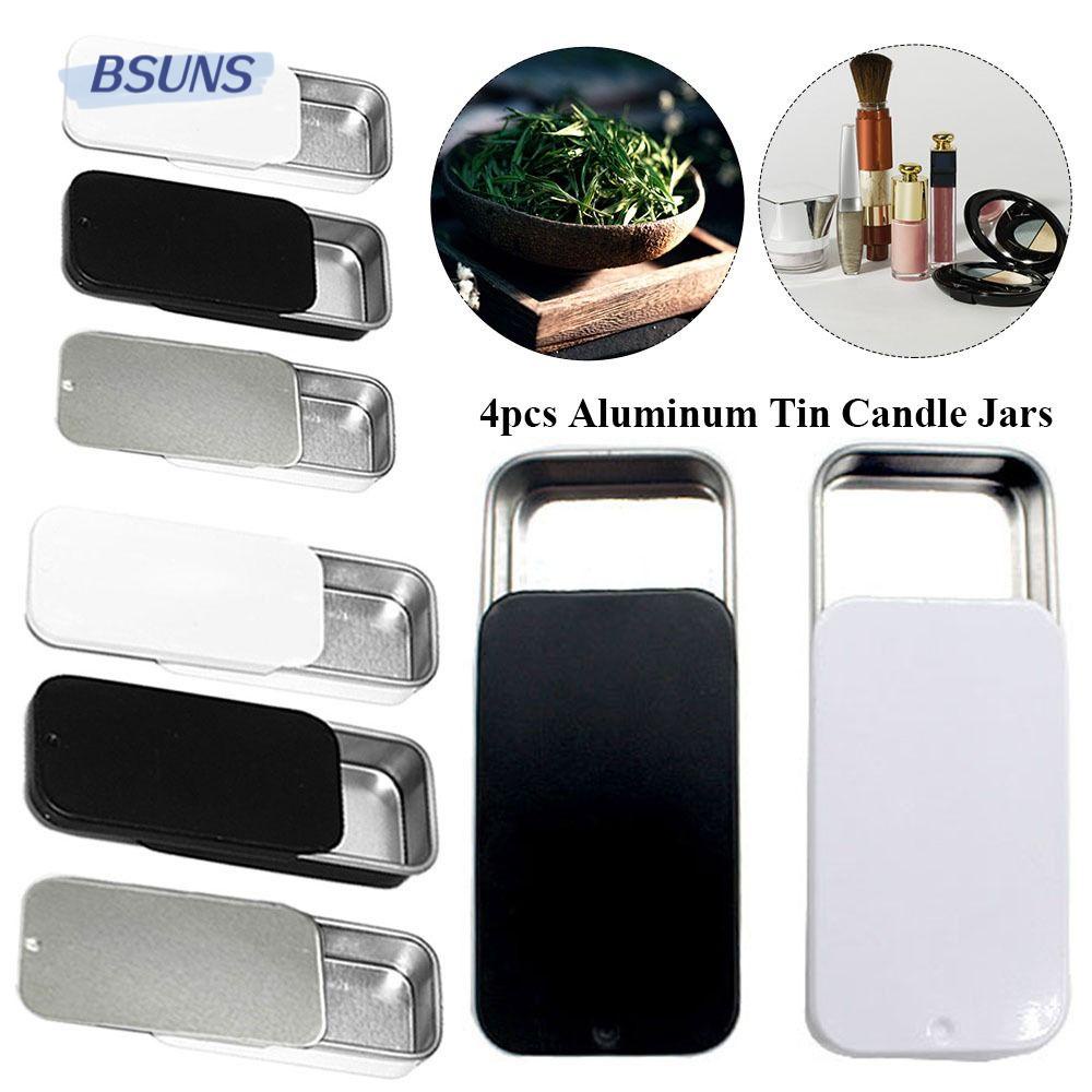 BSUNS Set 4 Lọ Thiếc Nhôm Đựng Nến