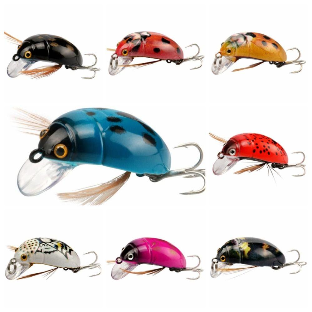 Mồi Câu Cá Nhân Tạo Bằng Nhựa Cứng Hình Bọ Rùa 3D Có Móc Câu