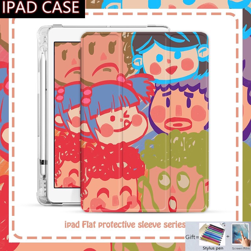 Bao Da Máy Tính Bảng Gập Ba Có Ngăn Đựng Bút Cho Ipad 10th 9th 8th 7th Air 5th 4th 3rd 2nd 1st Mini 1 2 3 4 5 6 10.2 10.9 Pro 9.7 10.5 11 Inch Vỏ Bọc Bảo Vệ Máy Tính Bảng Chất Lượng Cao
