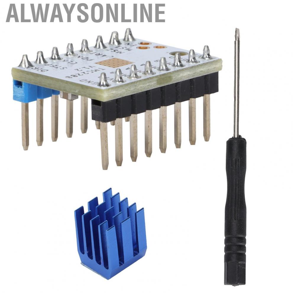 Alwaysonline Stepper   TMC2208 V1.2 Module Accessories with Heat Sink Screwdriver for 3D Printer Motherboard