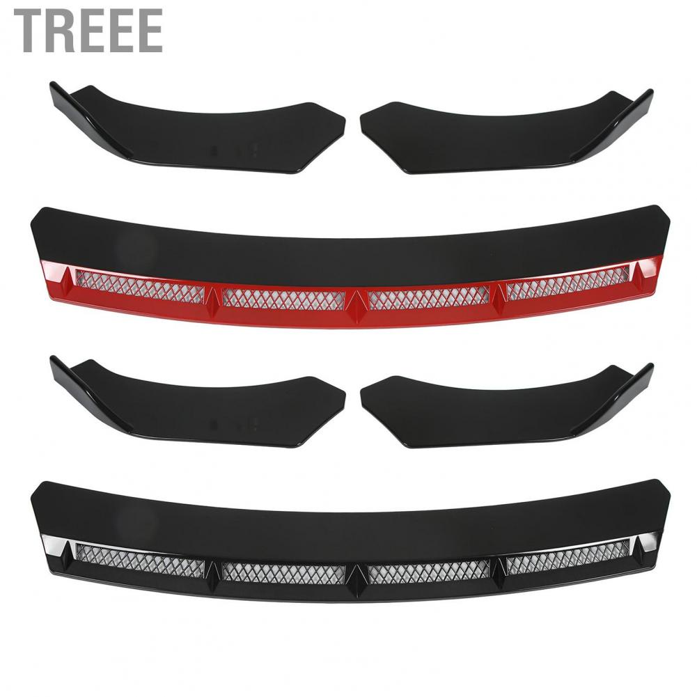 Treee Front Bumper Lip Body Kit Colorfast Stable Wear Resistant Universal Spoiler  Scratch Rugged for Car Modification