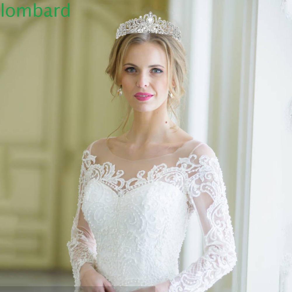 LOMBARD Vương Miện Công Chúa Đính Đá Thiết Kế Sang Trọng Cho Nữ