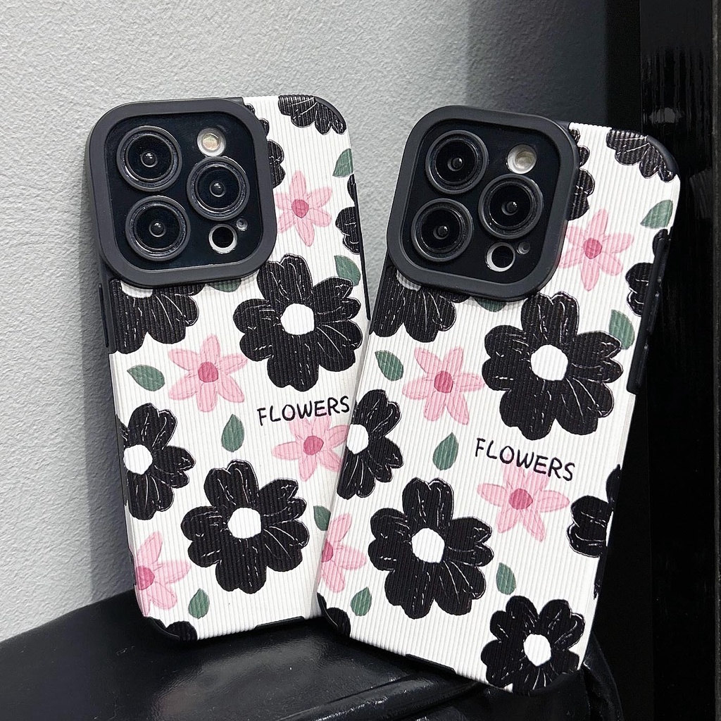 Ốp Điện Thoại Chống Sốc Họa Tiết Hoa Bảo Vệ Ống Kính Máy Ảnh Cho iPhone 11 Pro Max 12 13promax 14 XS XSMAX 7P 8P