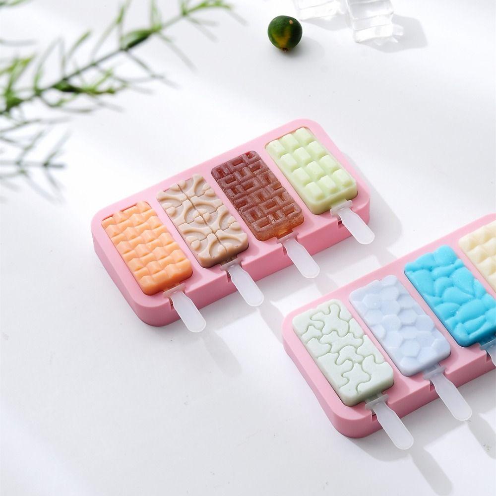 JANE Set 2 Khuôn Làm Đá / Sô Cô La 4 Ngăn Tiện Lợi