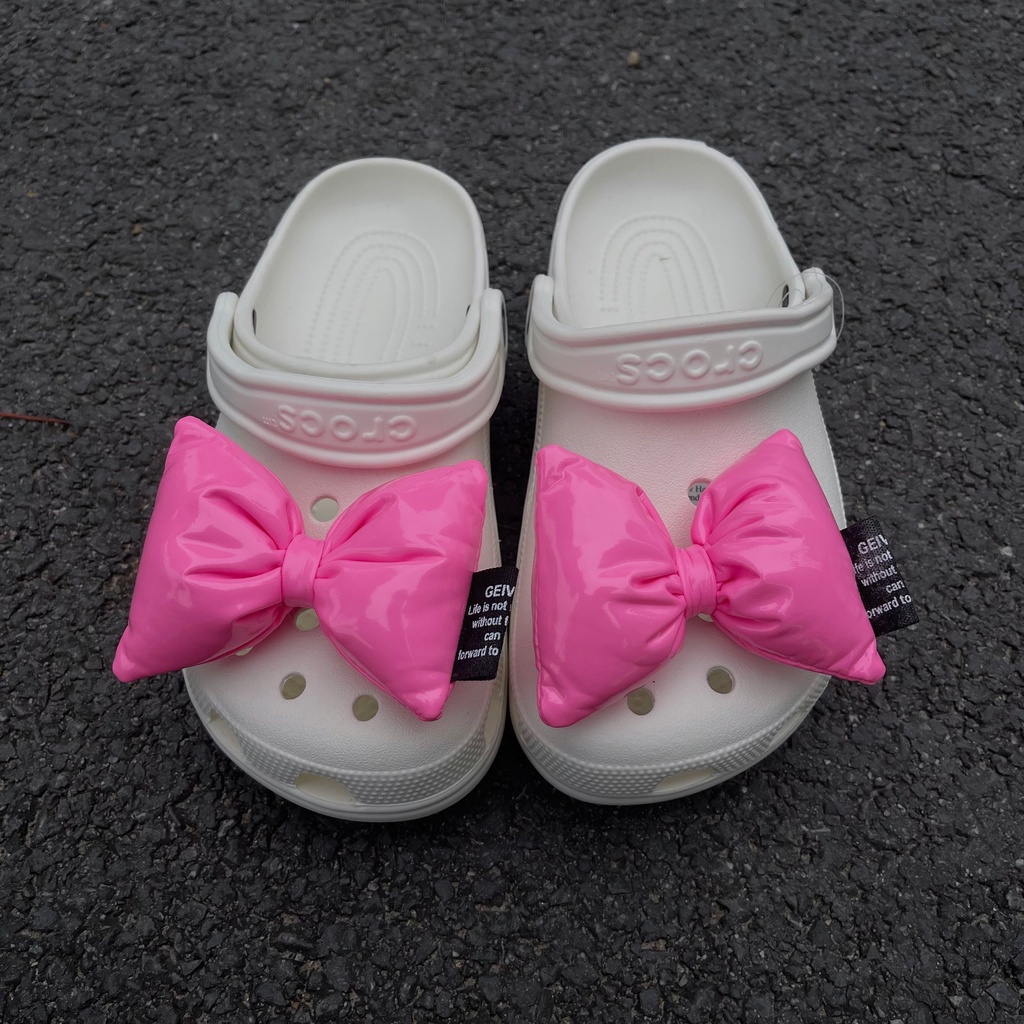[candy Bow] set Phụ Kiện Trang Trí Giày crocs