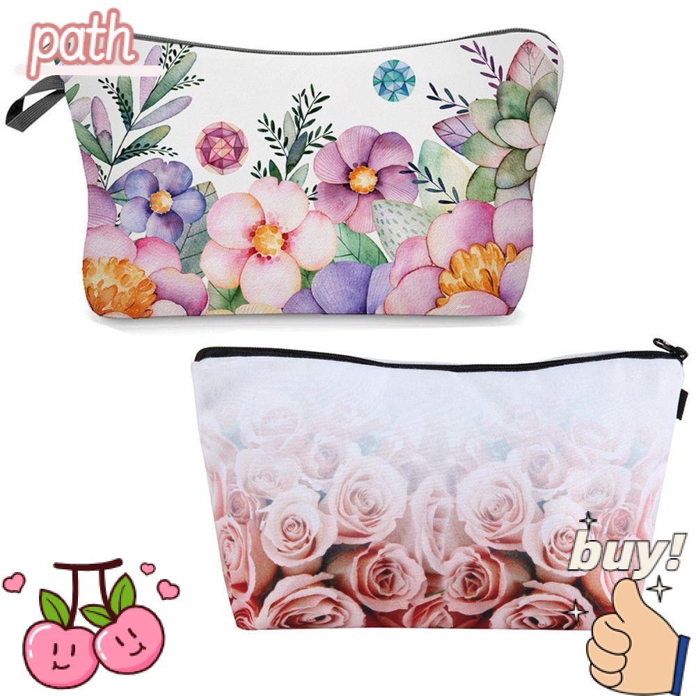PATH Túi Đựng Mỹ Phẩm In Hoa Xinh Xắn Tiện Dụng Ốp