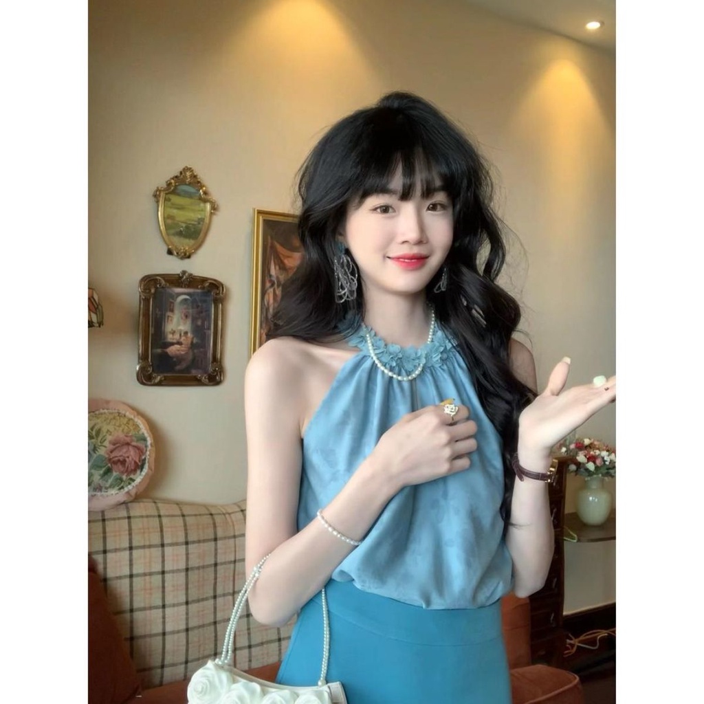 Áo Yếm Phong Cách Pháp Cổ Điển Thời Trang Mùa Hè Cho Nữ xz2955W