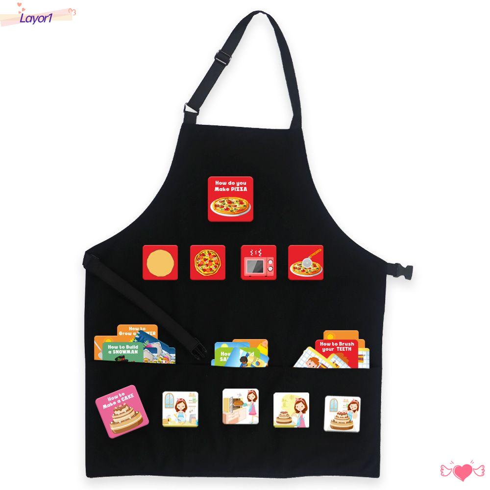 LAYOR1 Tạp Dề Dạy Học Đa Năng Tiện Dụng Cho Bé Mẫu Giáo