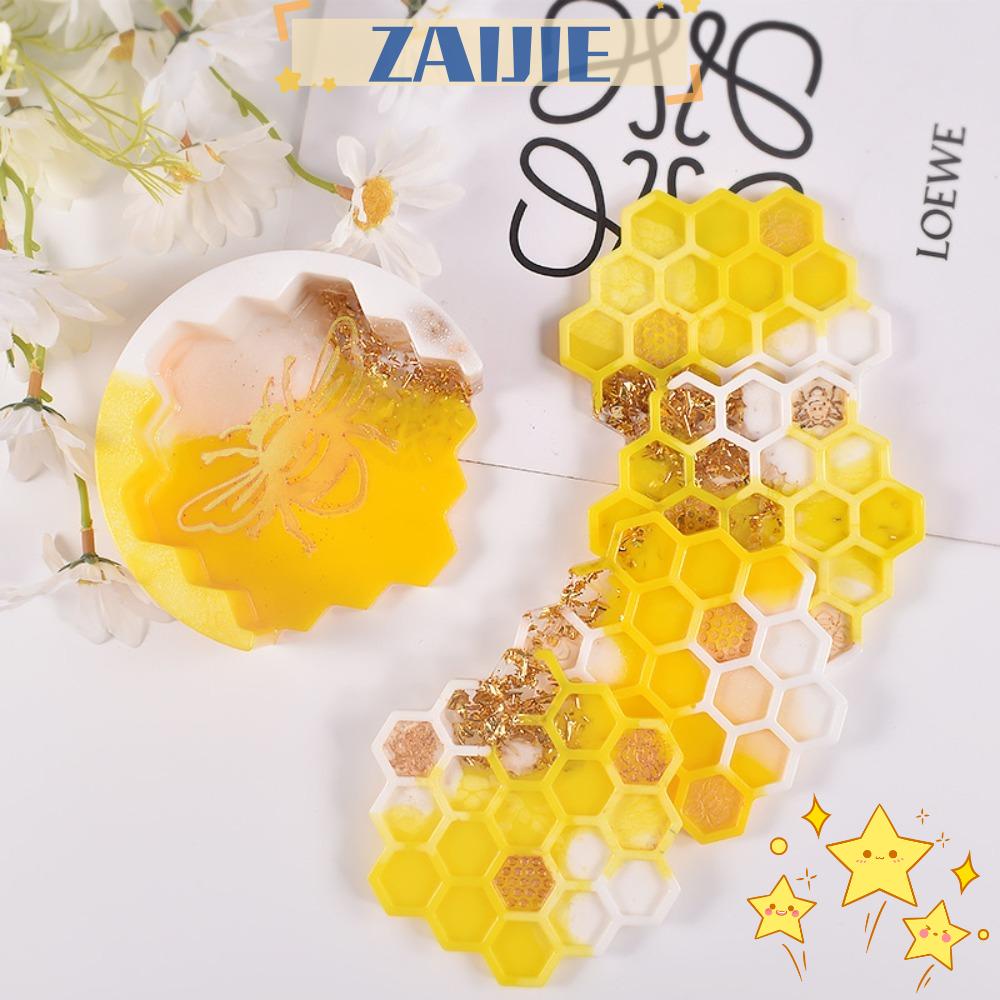 ZAIJIE24 Khuôn Làm Đế Lót Ly Hình Tổ Ong DIY