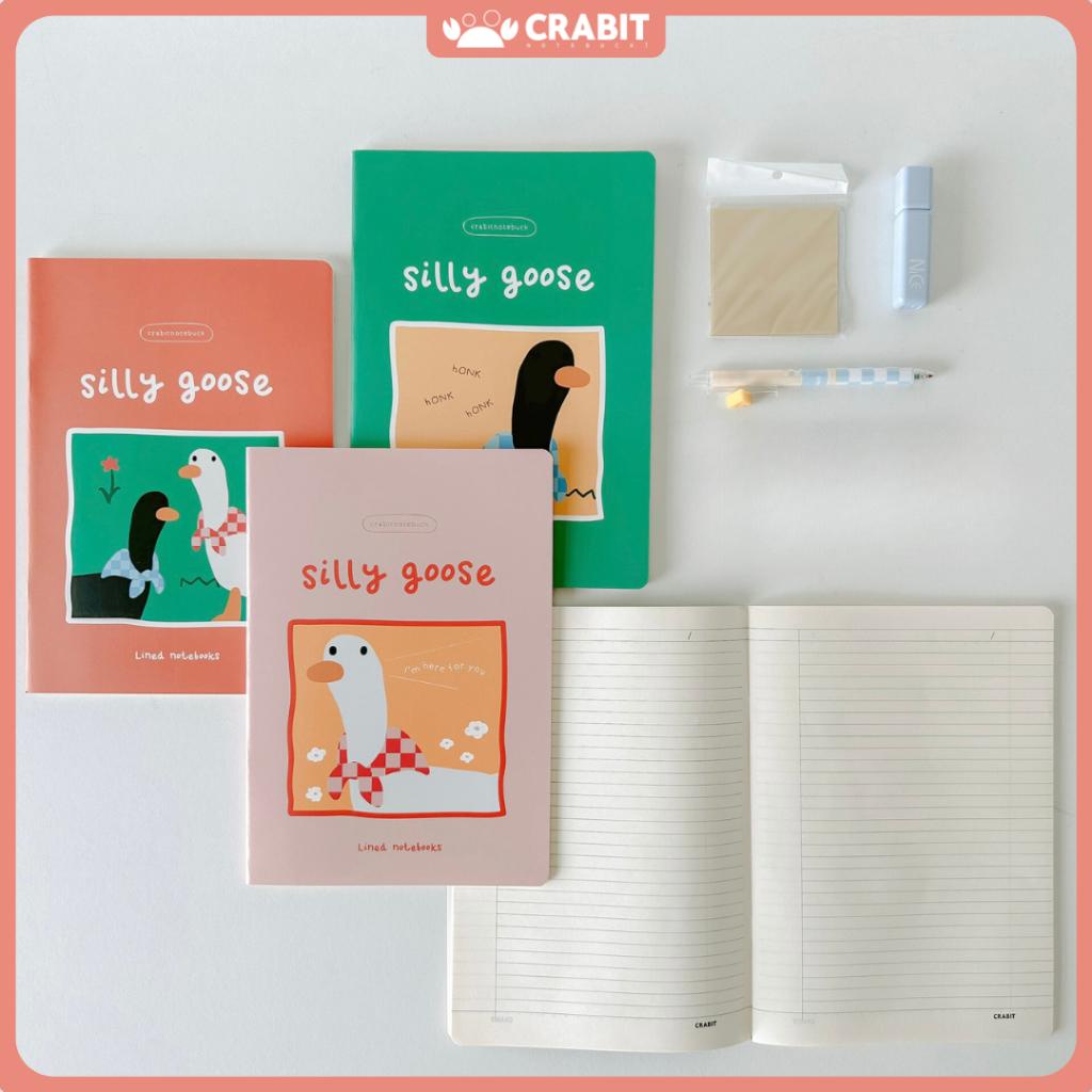 Set vở kẻ ngang 80 trang giấy note trong suốt bút gel highligh Silly Goose 1