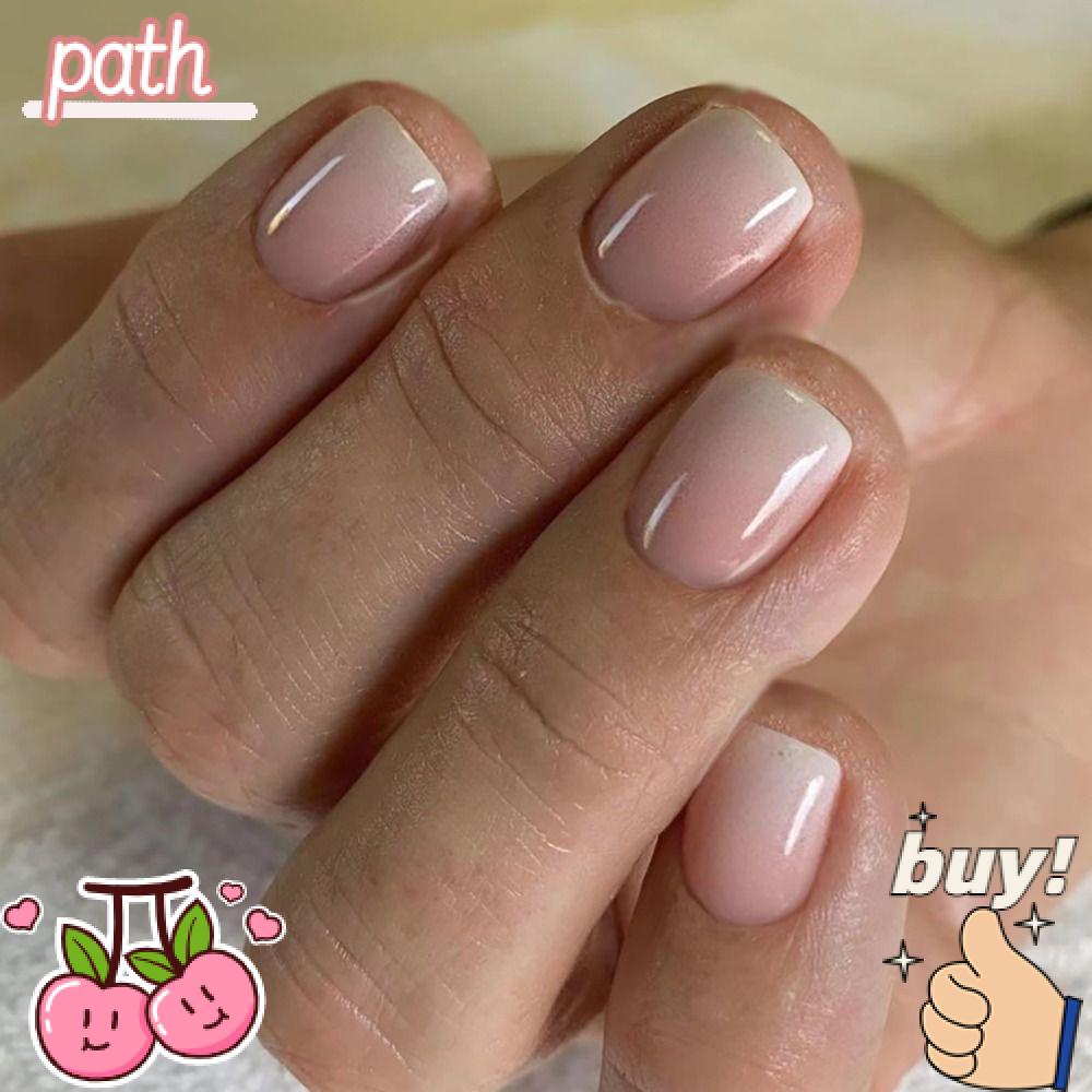 PATH Móng Tay Giả Che Phủ Toàn Diện Màu Hồng Nude DIY
