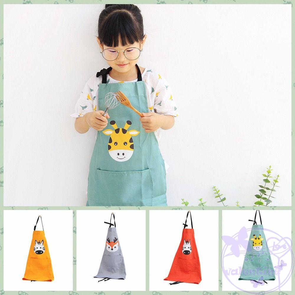 Tạp Dề Cotton Chống Bẩn In Họa Tiết Động Vật Có Túi Có Thể Điều Chỉnh Cho Người Lớn