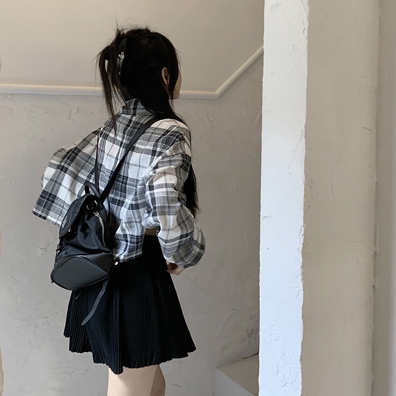 [Miniskirt] Chân Váy Ngắn Dáng Chữ a Xếp Ly Lưng Cao Ôm Dáng Phong Cách Mùa Hè Mới Cho Nữ